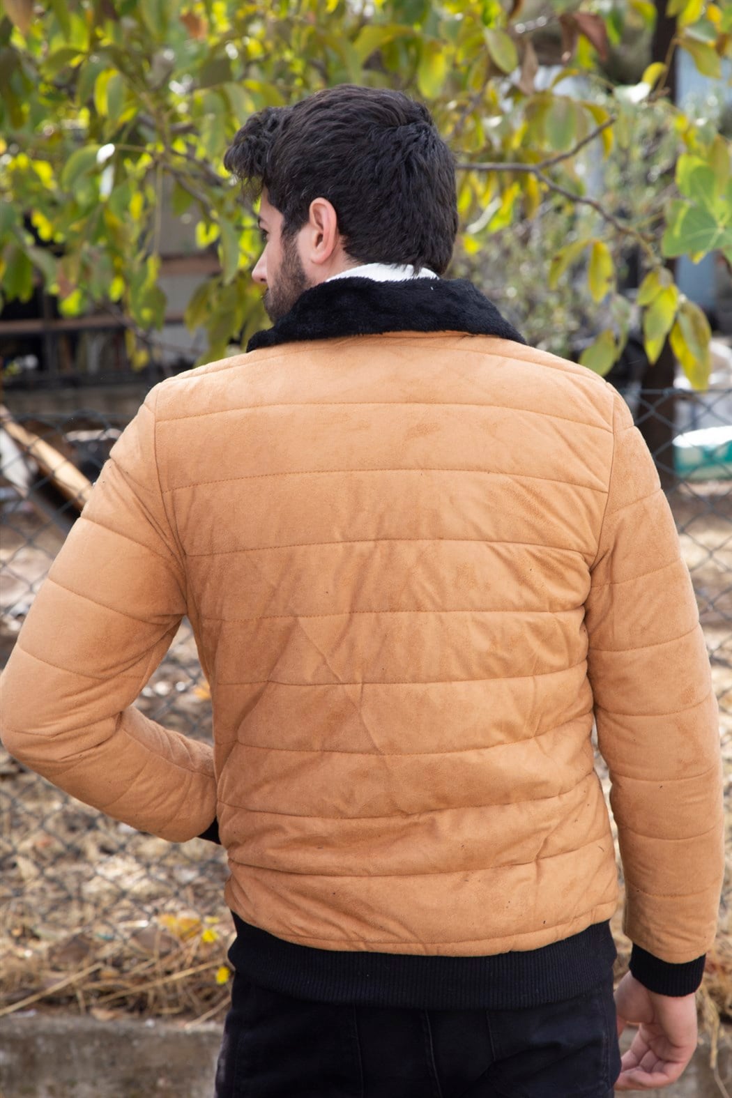 ERKEK İçi Kürklü Süet Mont TABA SÜET CEKET TABA