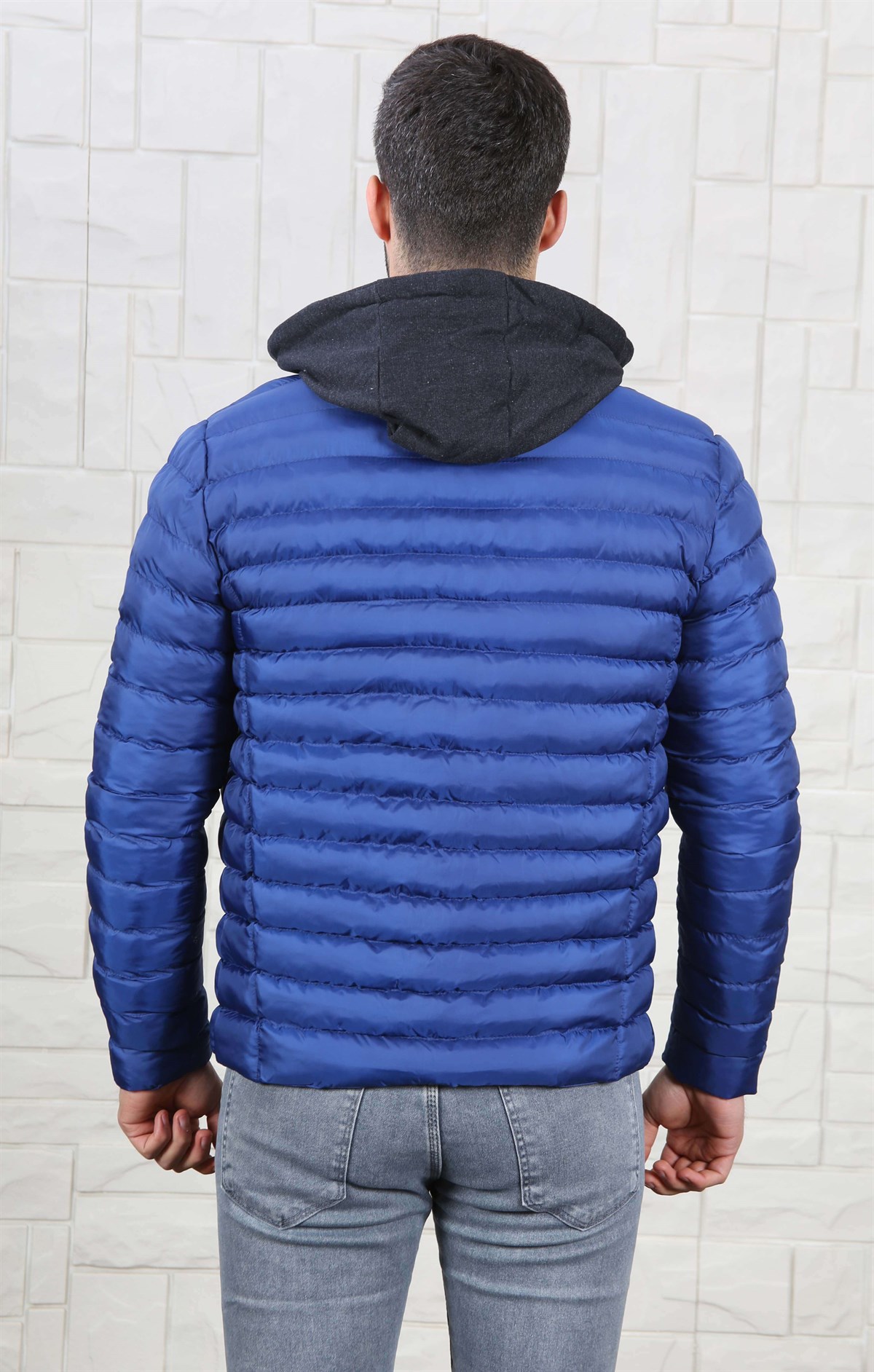 ERKEK KAPŞONLU ŞİŞME MONT SAX SAX