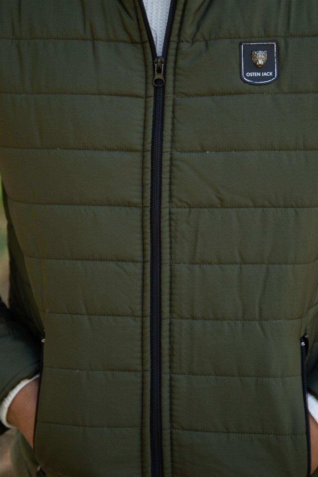 ERKEK Kapşonsuz Şişme Mont HAKI mont HAKI