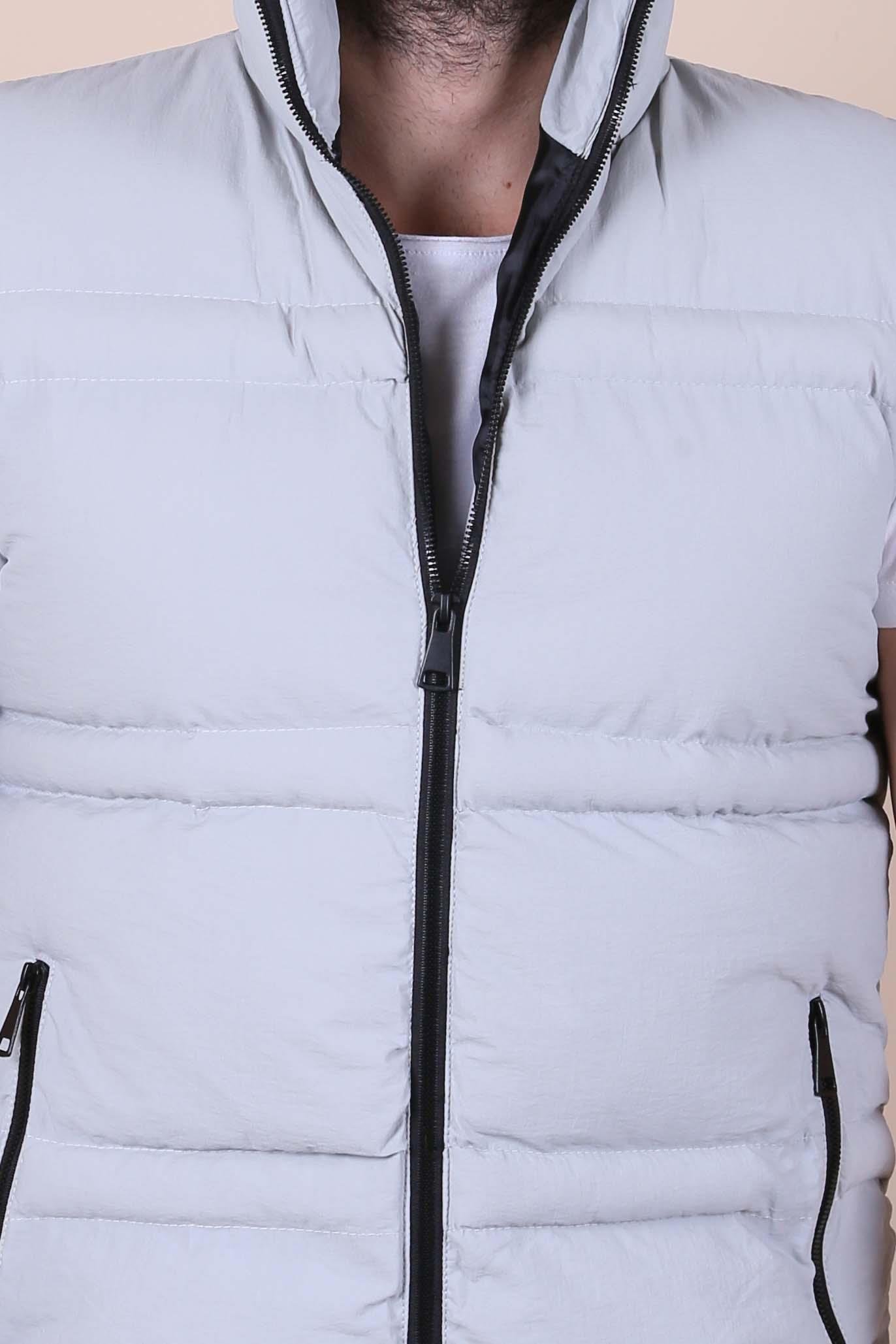 ERKEK KAPŞONSUZ ŞİŞME YELEK WODEX GRİ YELEK GRİ