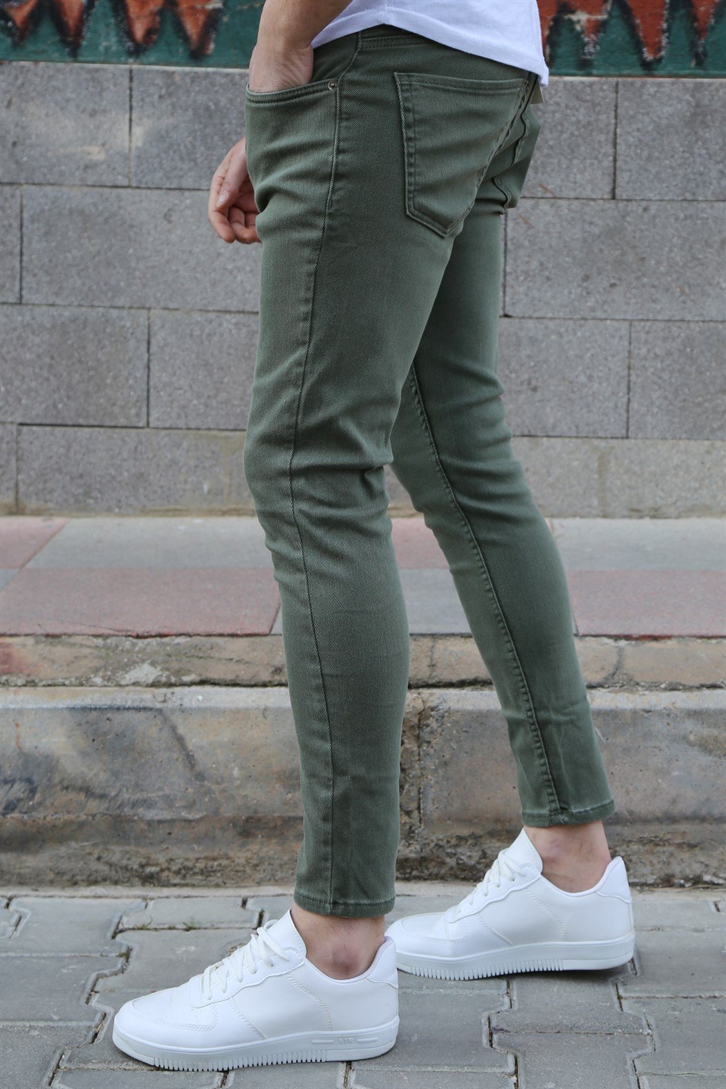 ERKEK LİKRALI YEŞİL JEAN YEŞİL