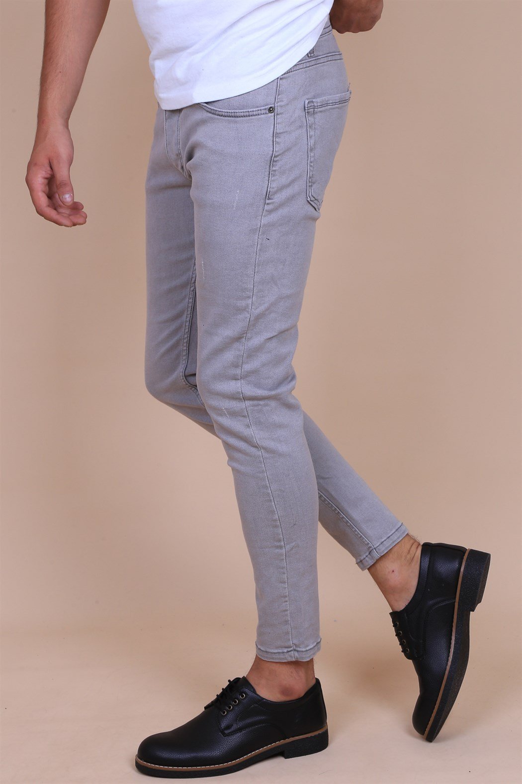 ERKEK SLIMFİT KOT PANTOLON GRİ JEAN GRİ