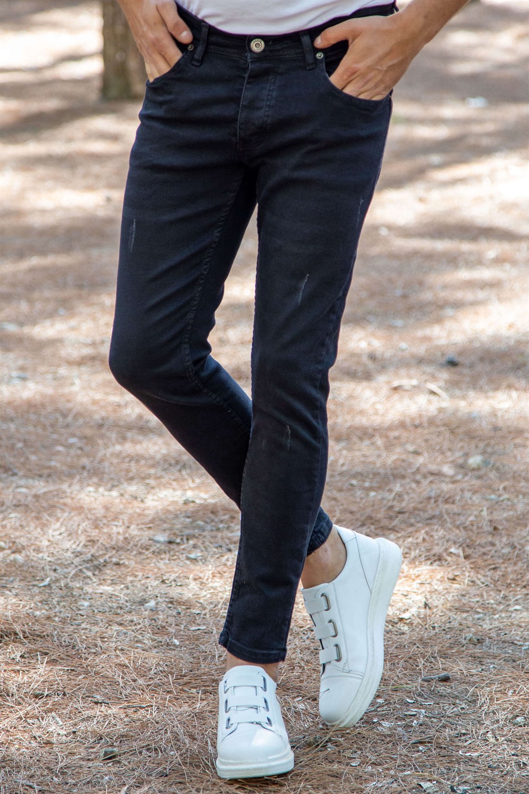 ERKEK SLIMFİT TIRNAKLI KOT PANTOLON 349-2 SIYAH JEAN 349-2 SIYAH