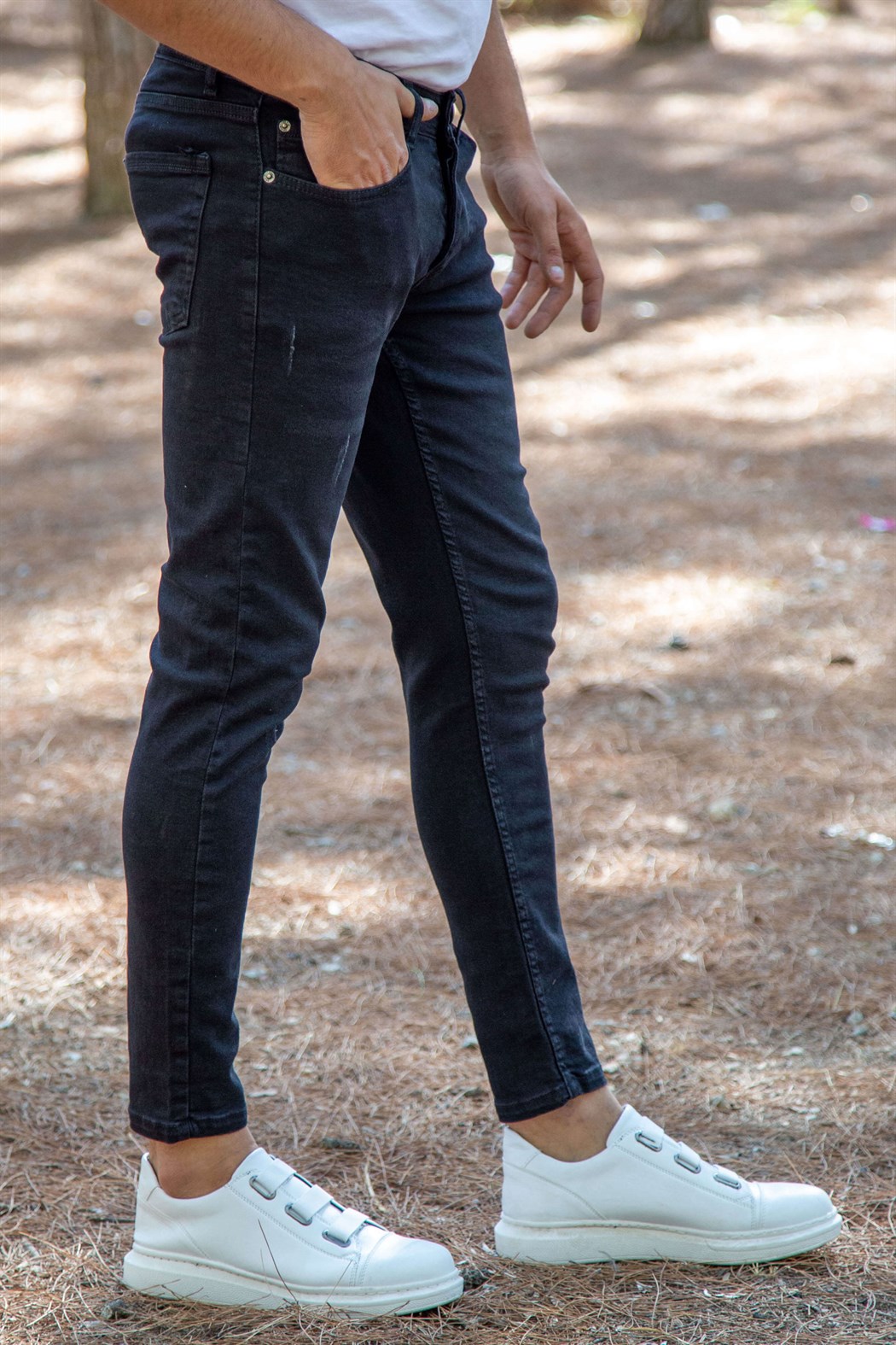 ERKEK SLIMFİT TIRNAKLI KOT PANTOLON 349-2 SIYAH JEAN 349-2 SIYAH