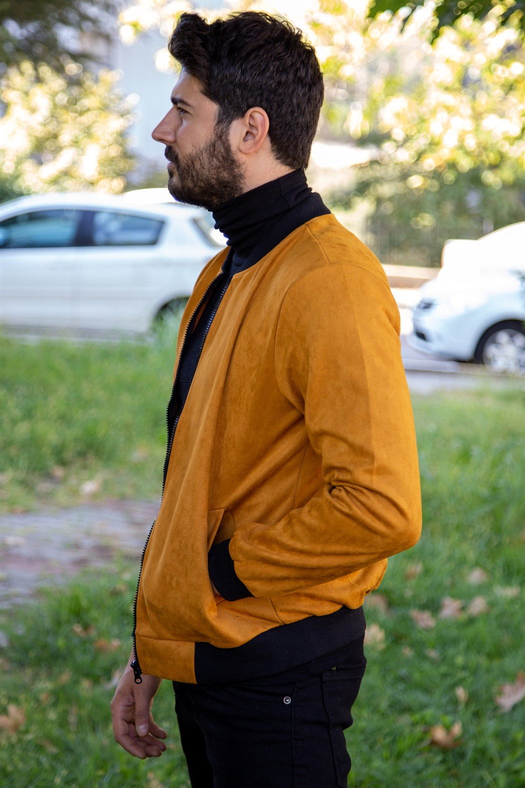 ERKEK SÜET CEKET SARI SÜET CEKET SARI