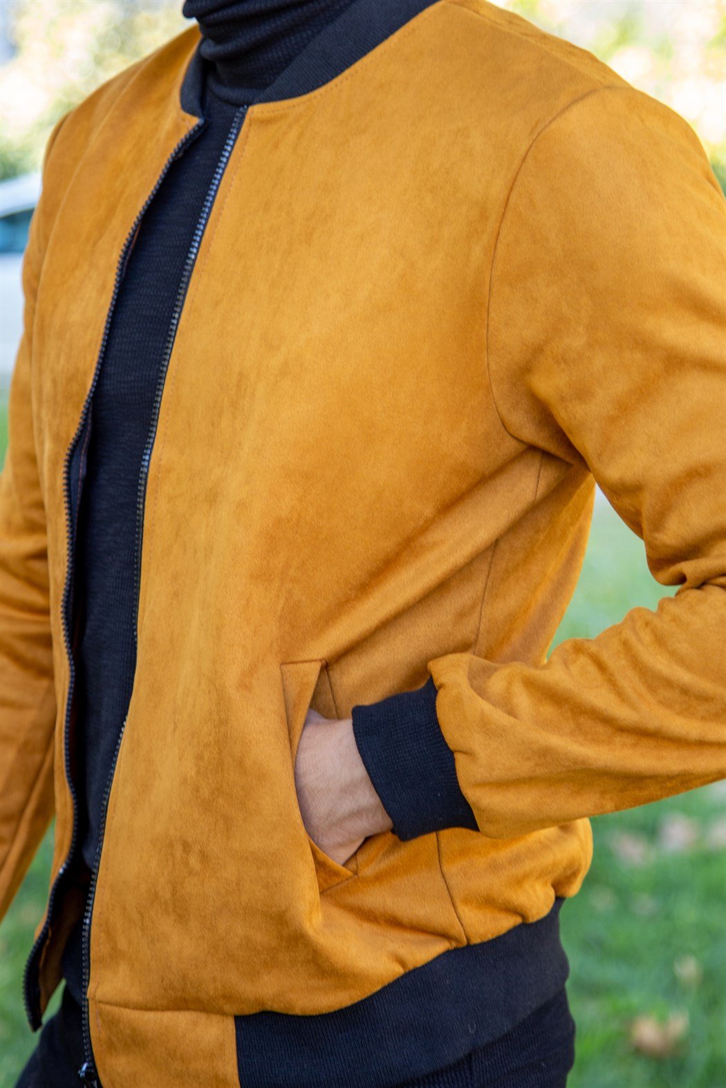 ERKEK SÜET CEKET SARI SÜET CEKET SARI