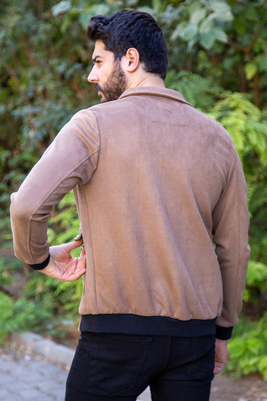 ERKEK SÜET FERMUARLI CEKET SÜTLÜ KAHVE SÜET CEKET SÜTLÜ KAHVE