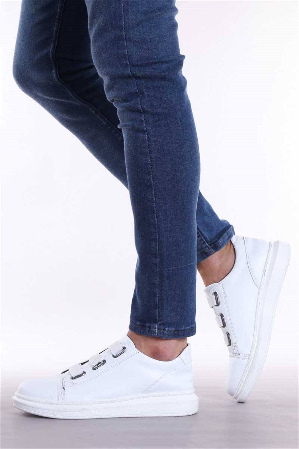 ERKEK ÜÇ BANT SPOR AYAKKABI BEYAZ SPOR AYAKKABI BEYAZ