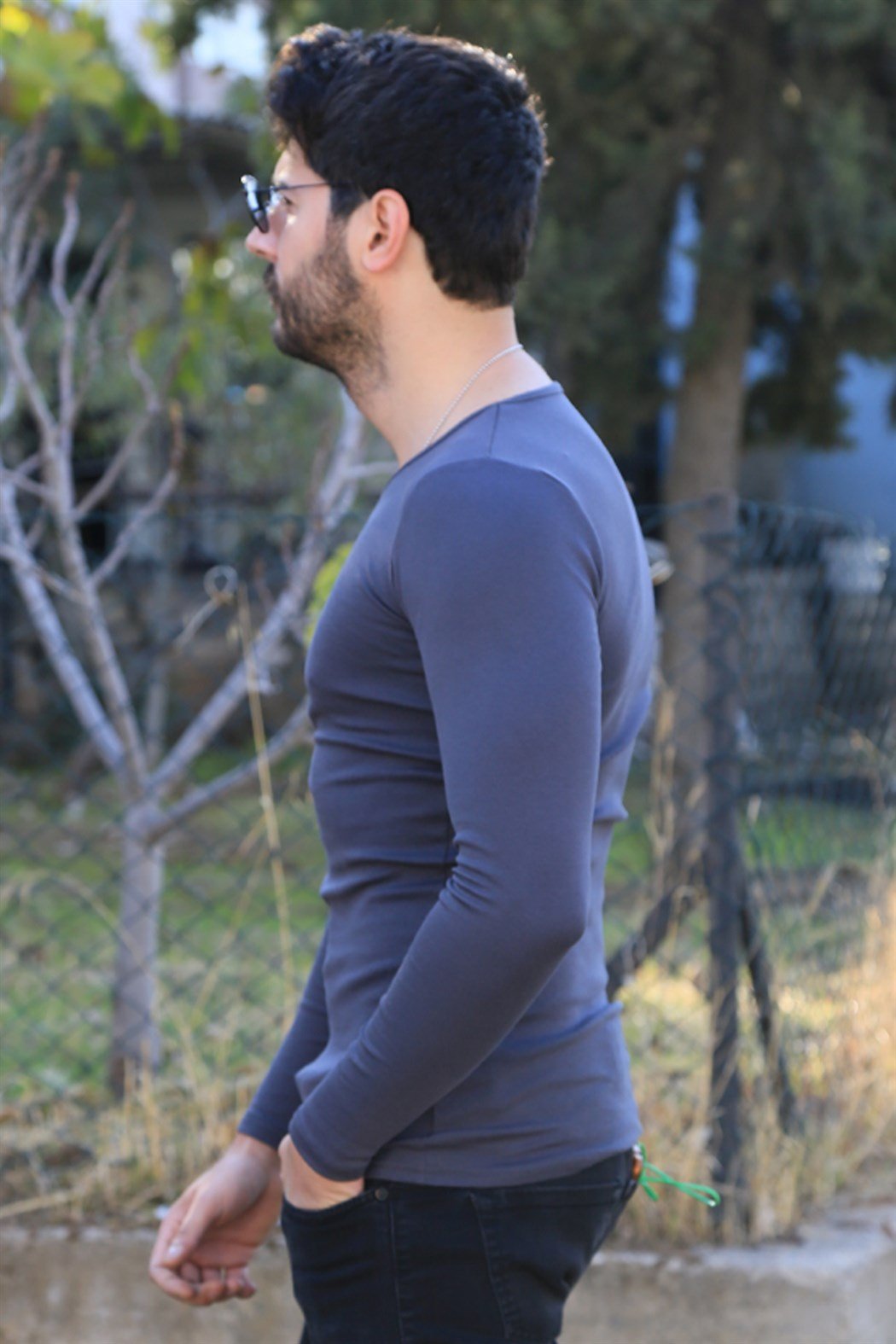 ERKEK V Yaka Uzun Kol Body ANTRASİT BODY ANTRASİT