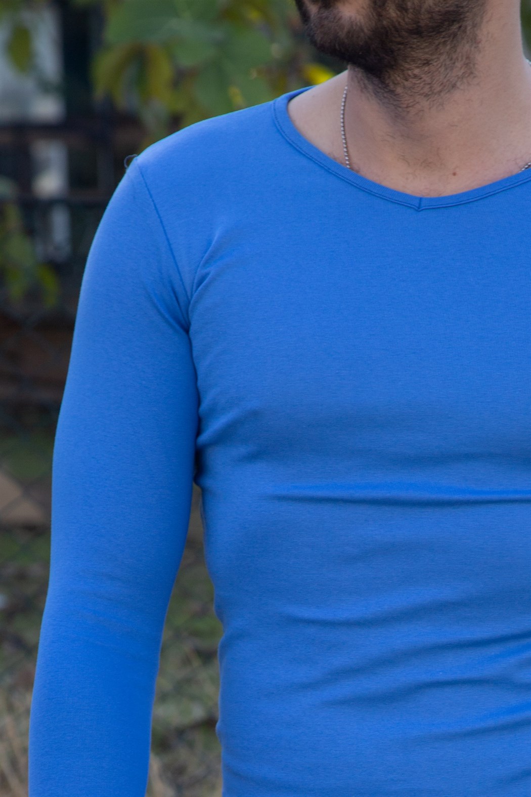 ERKEK V Yaka Uzun Kol Body MAVİ BODY MAVİ