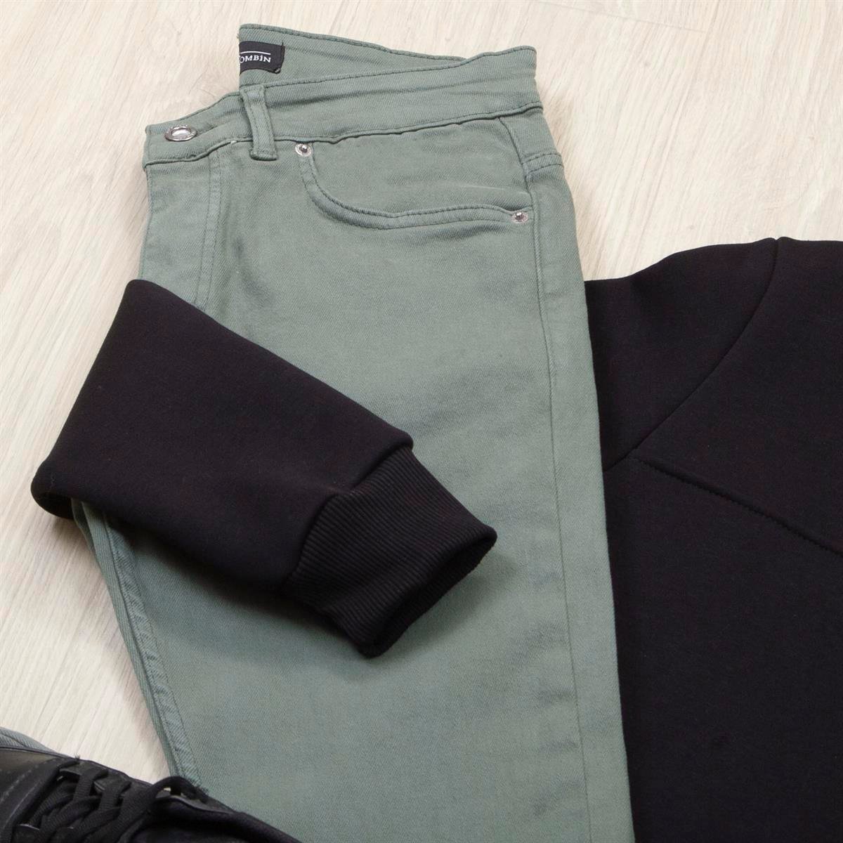 Fermuarlı Siyah Sweat Pantolon Ayakkabı Kombin