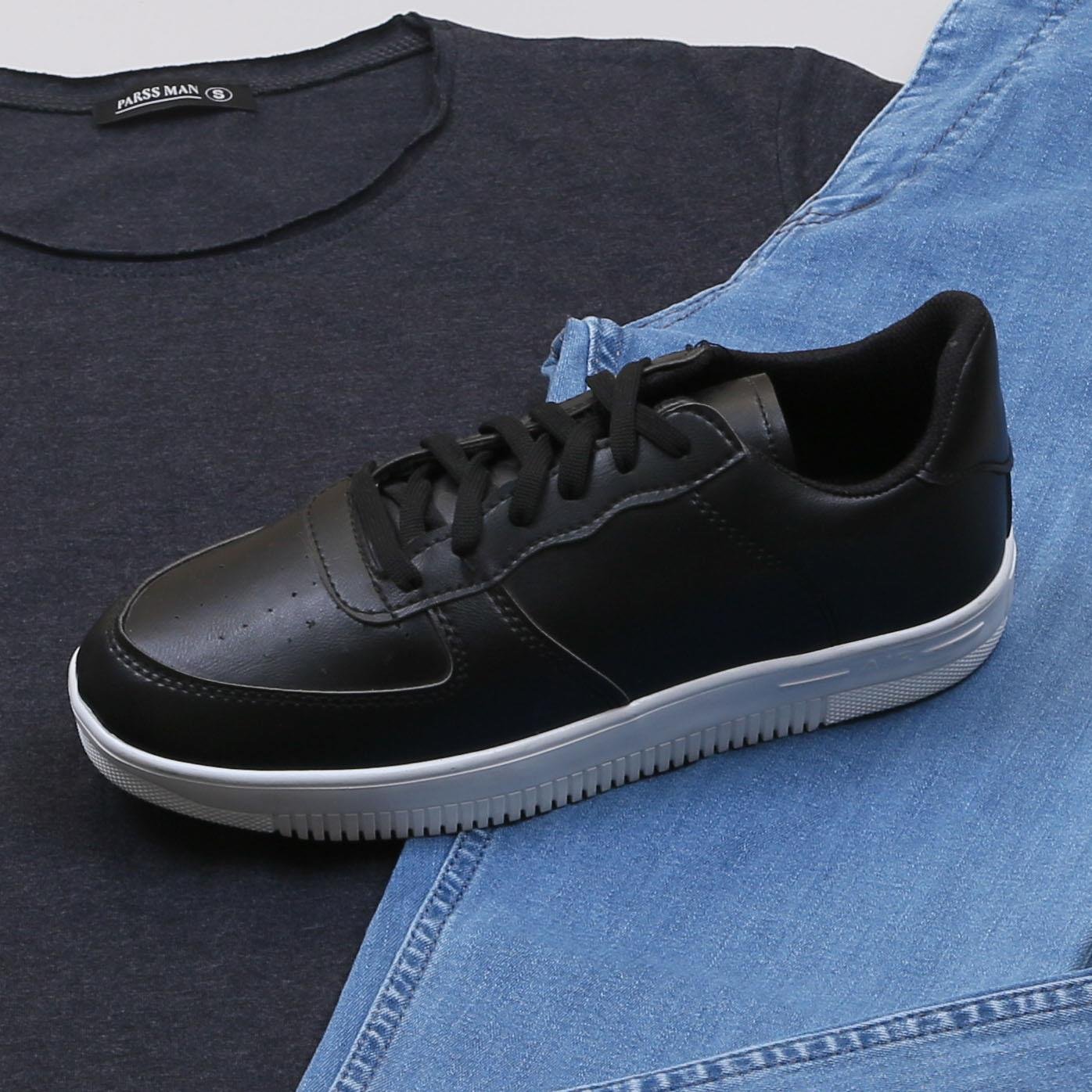 Füme Basic Tişört Pantolon Ayakkabı Kombin