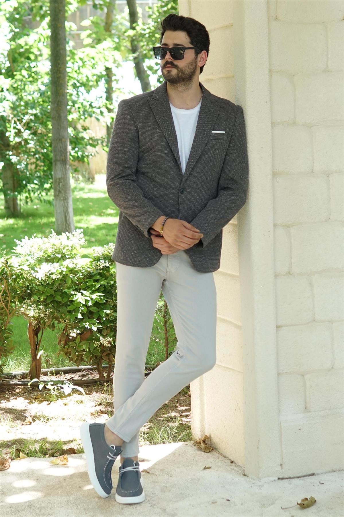 Füme Blazer Ceket Kombini