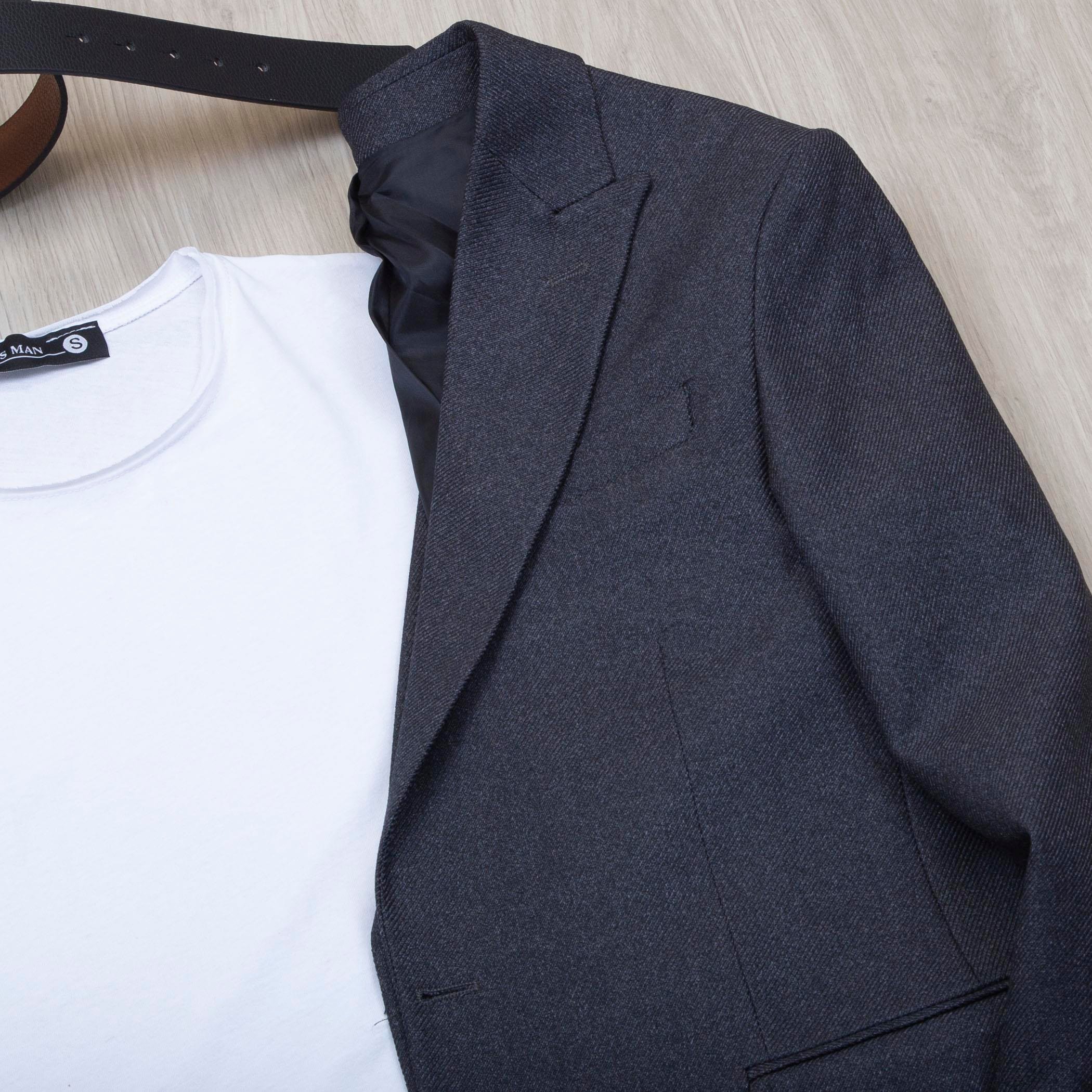 Füme Blazer Ceket Tişört Pantolon Ayakkabı Kombin