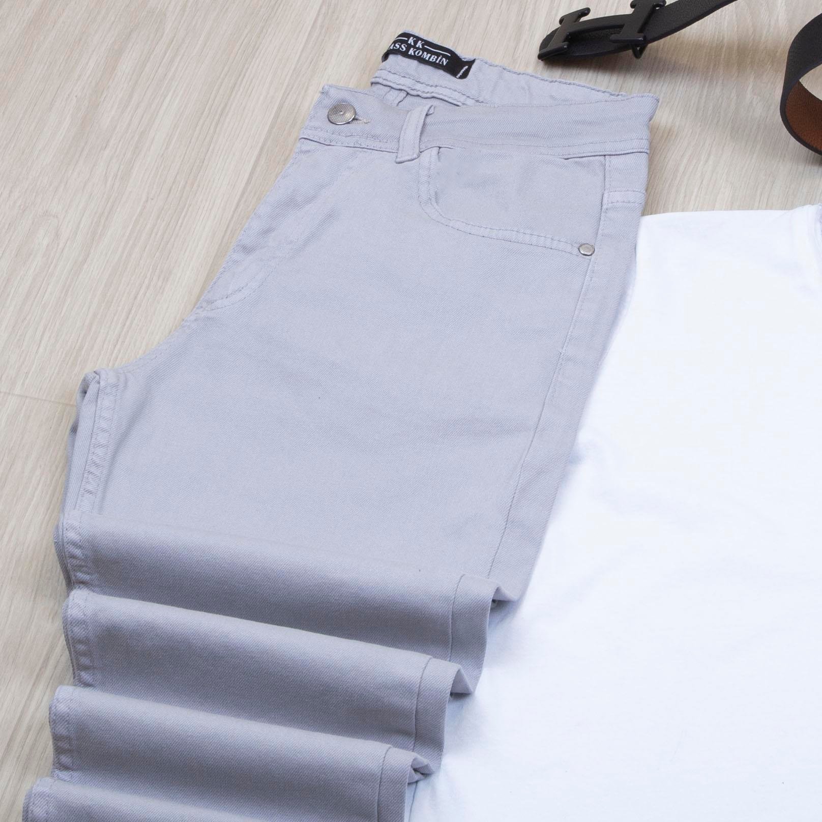 Füme Blazer Ceket Tişört Pantolon Ayakkabı Kombin