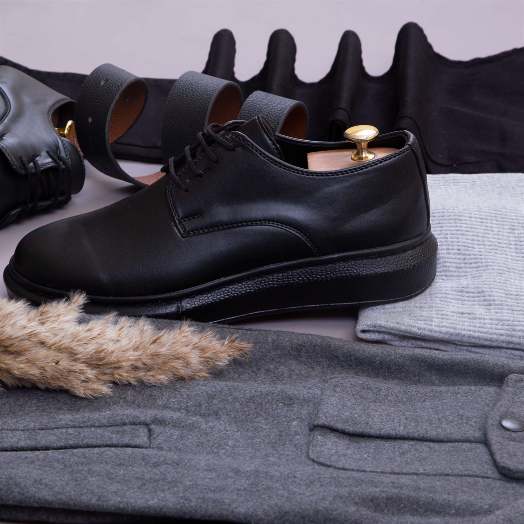 Füme  Ceket Kazak Pantolon Ayakkabı Kombin