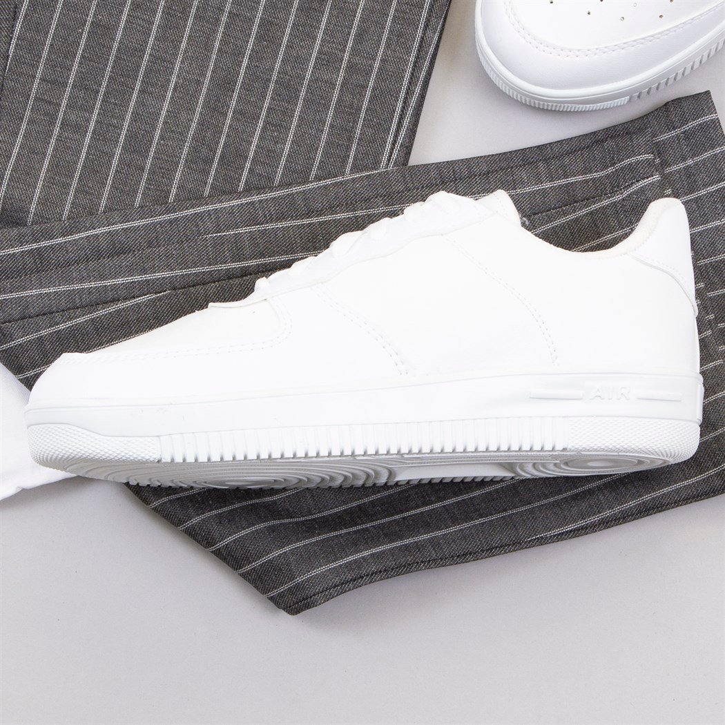 Füme Çizgili Pantolon Gömlek Ayakkabı Kombin