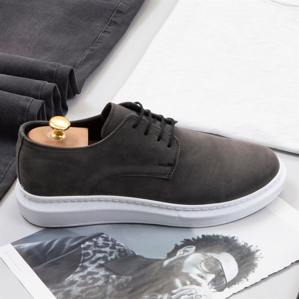 Füme Deri Ceket Tişört Pantolon Ayakkabı Kombin