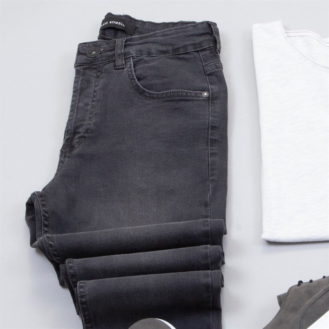 Füme Deri Ceket Tişört Pantolon Ayakkabı Kombin