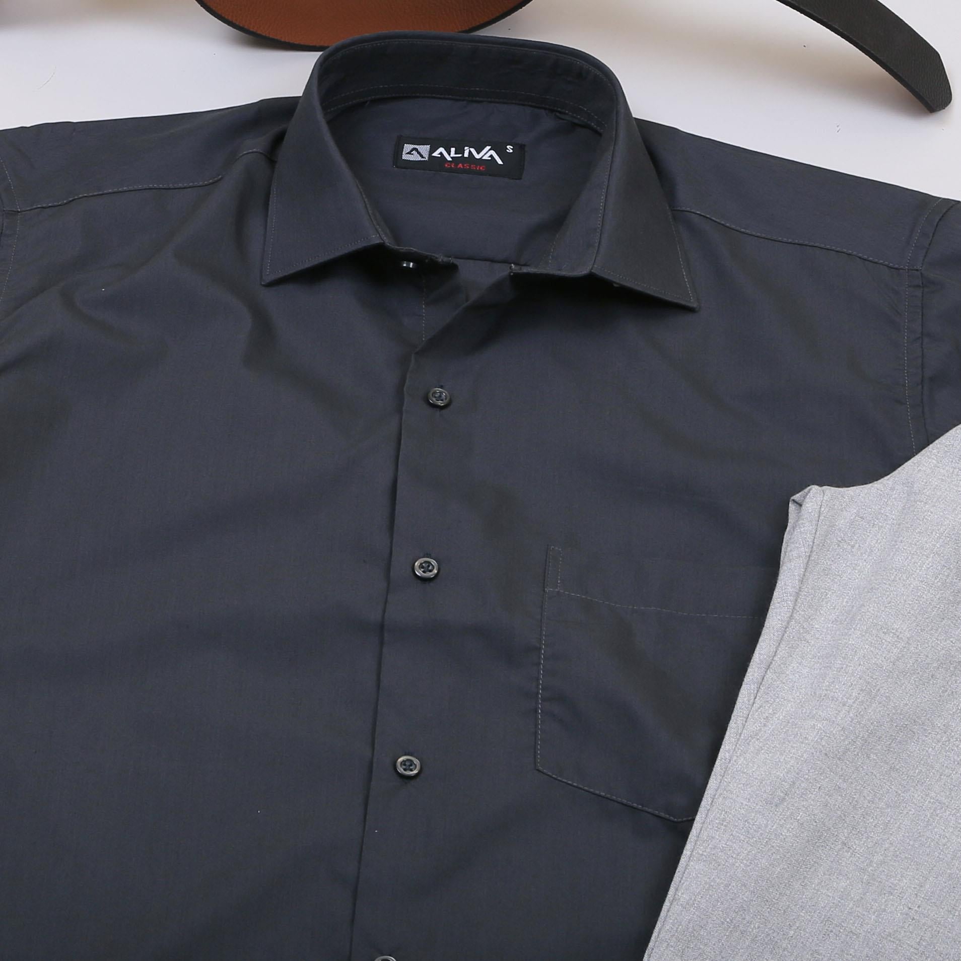 Füme Gömlek Gri Pantolon Ayakkabı Kombin