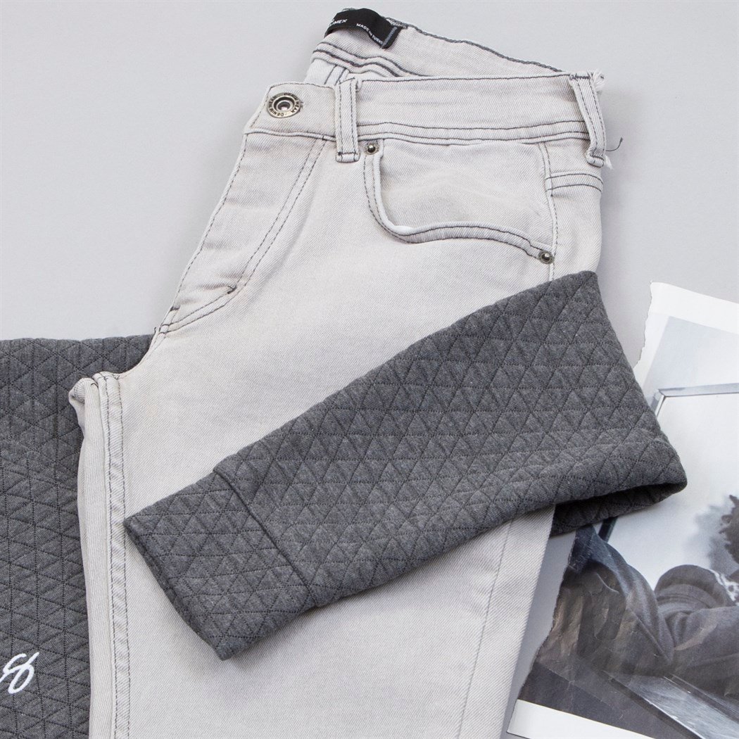 Füme Kapşonlu Sweat Pantolon Ayakkabı Kombin