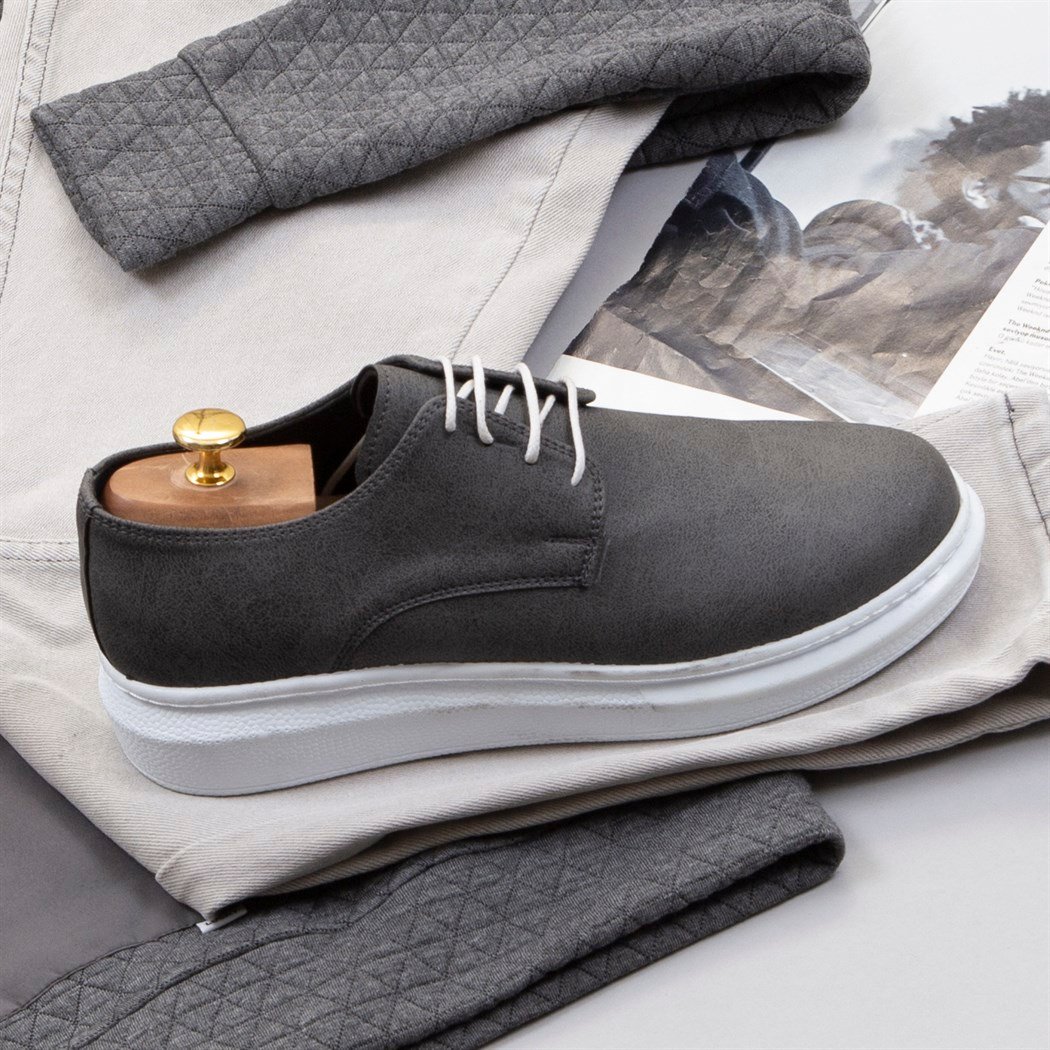 Füme Kapşonlu Sweat Pantolon Ayakkabı Kombin