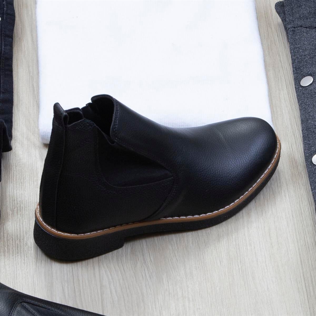 Füme Kaşe Ceket Boğazlı Body Pantolon Bot Kombin