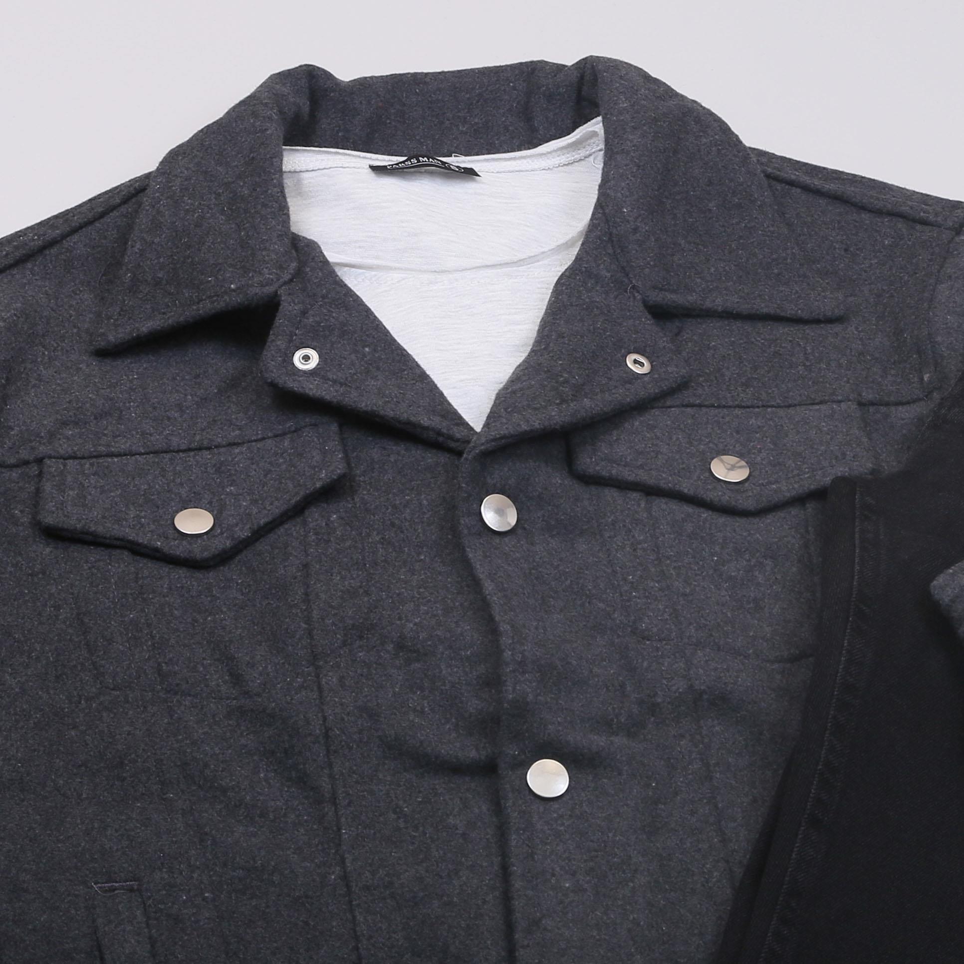 Füme Kaşe Ceket Tişört Pantolon Ayakkabı Kombin