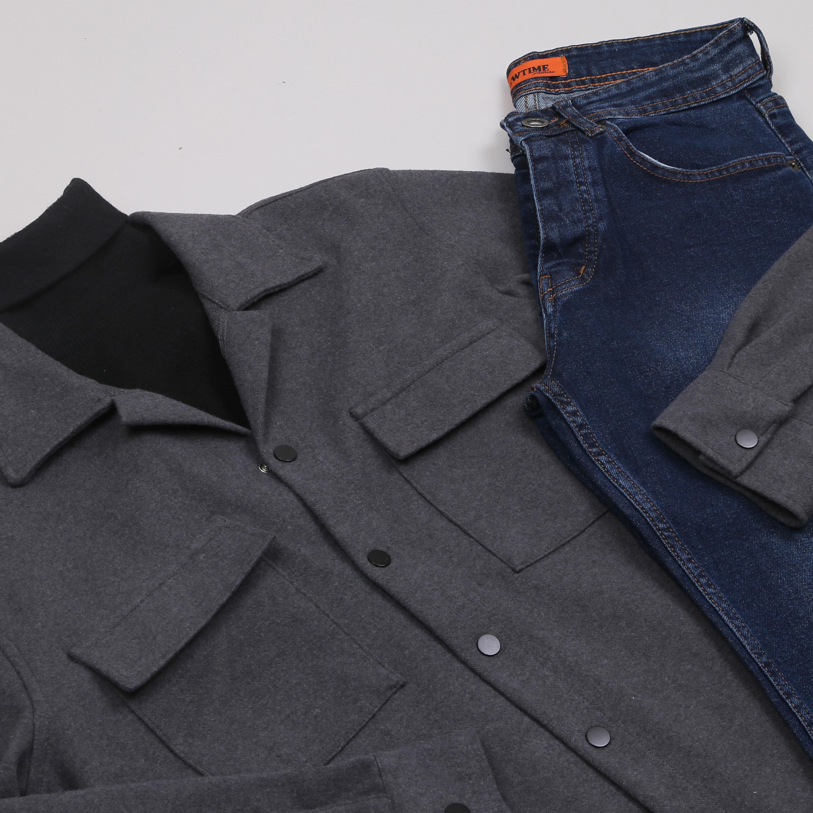 Füme Kaşe Gömlek Boğazlı Body Pantolon Bot Kombin