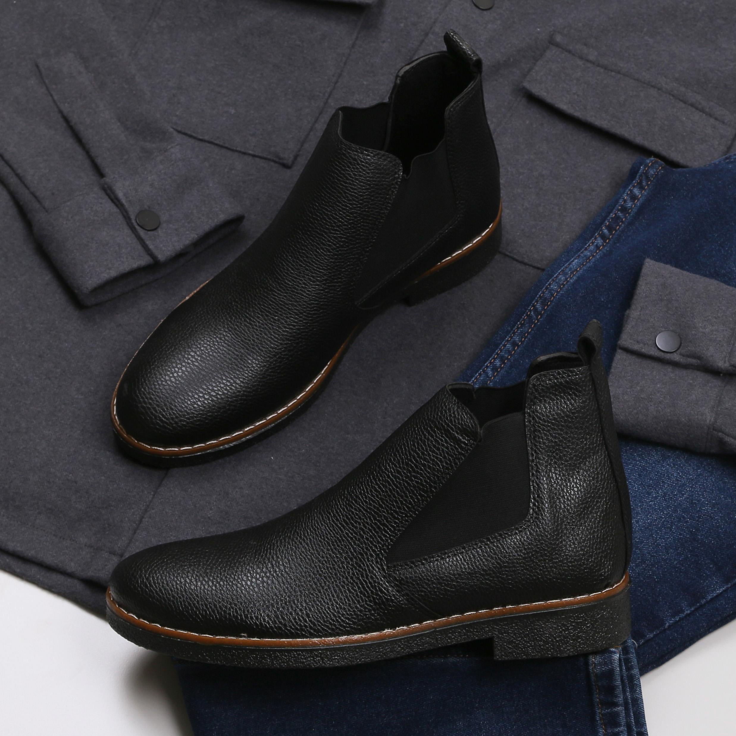 Füme Kaşe Gömlek Boğazlı Body Pantolon Bot Kombin