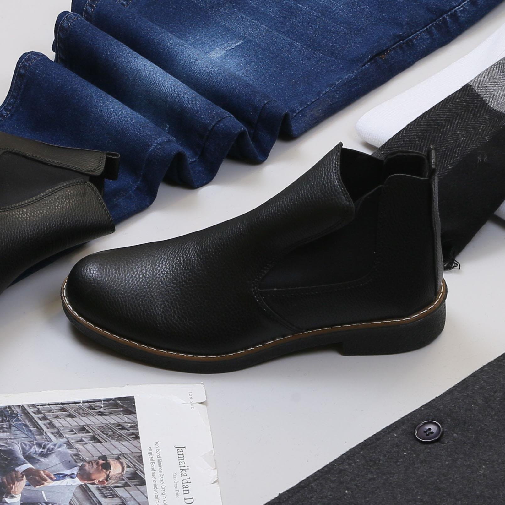 Füme Kaşe Kaban Boğazlı Body Pantolon Bot Kombin