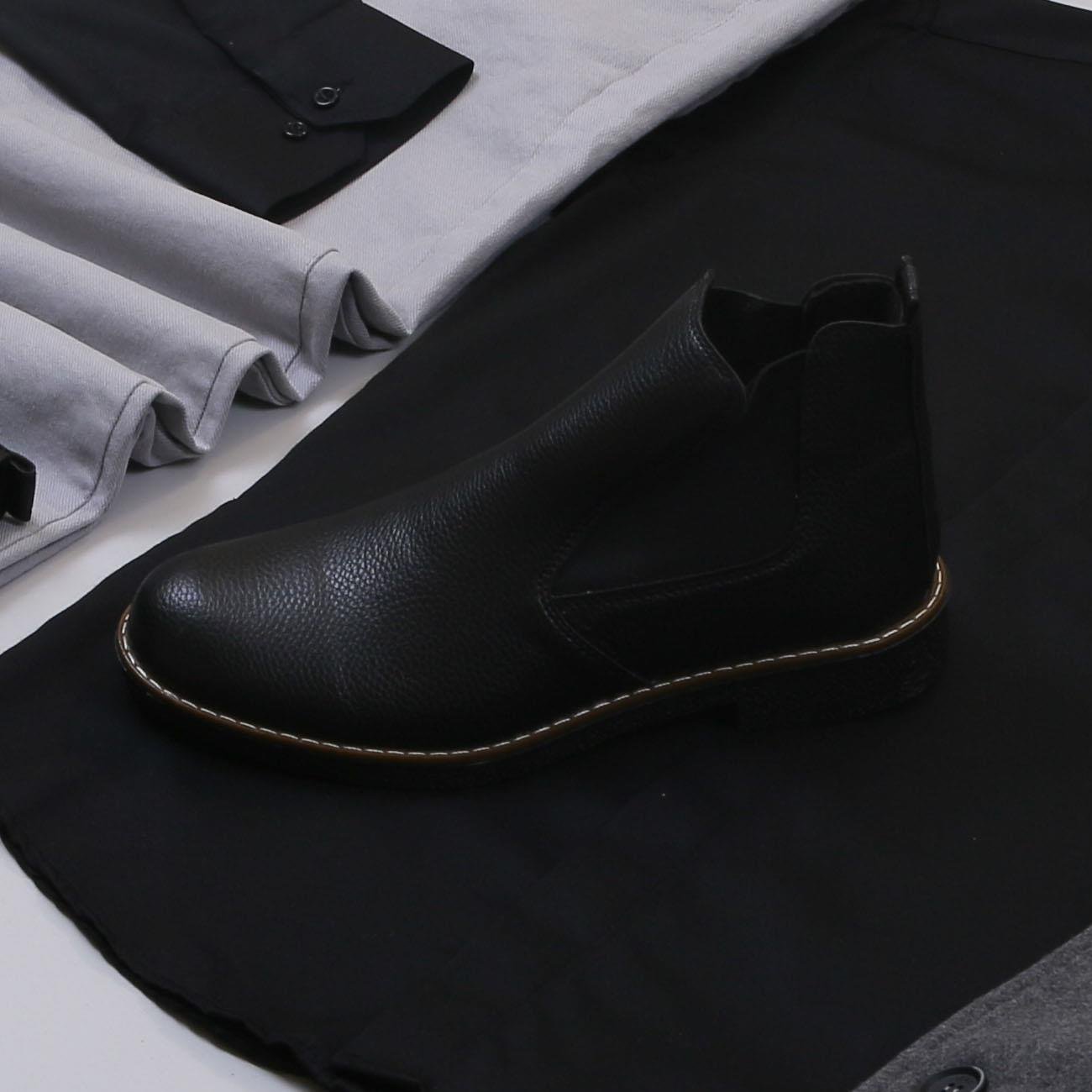 Füme Kaşe Kaban Gömlek Pantolon Ayakkabı Kombin