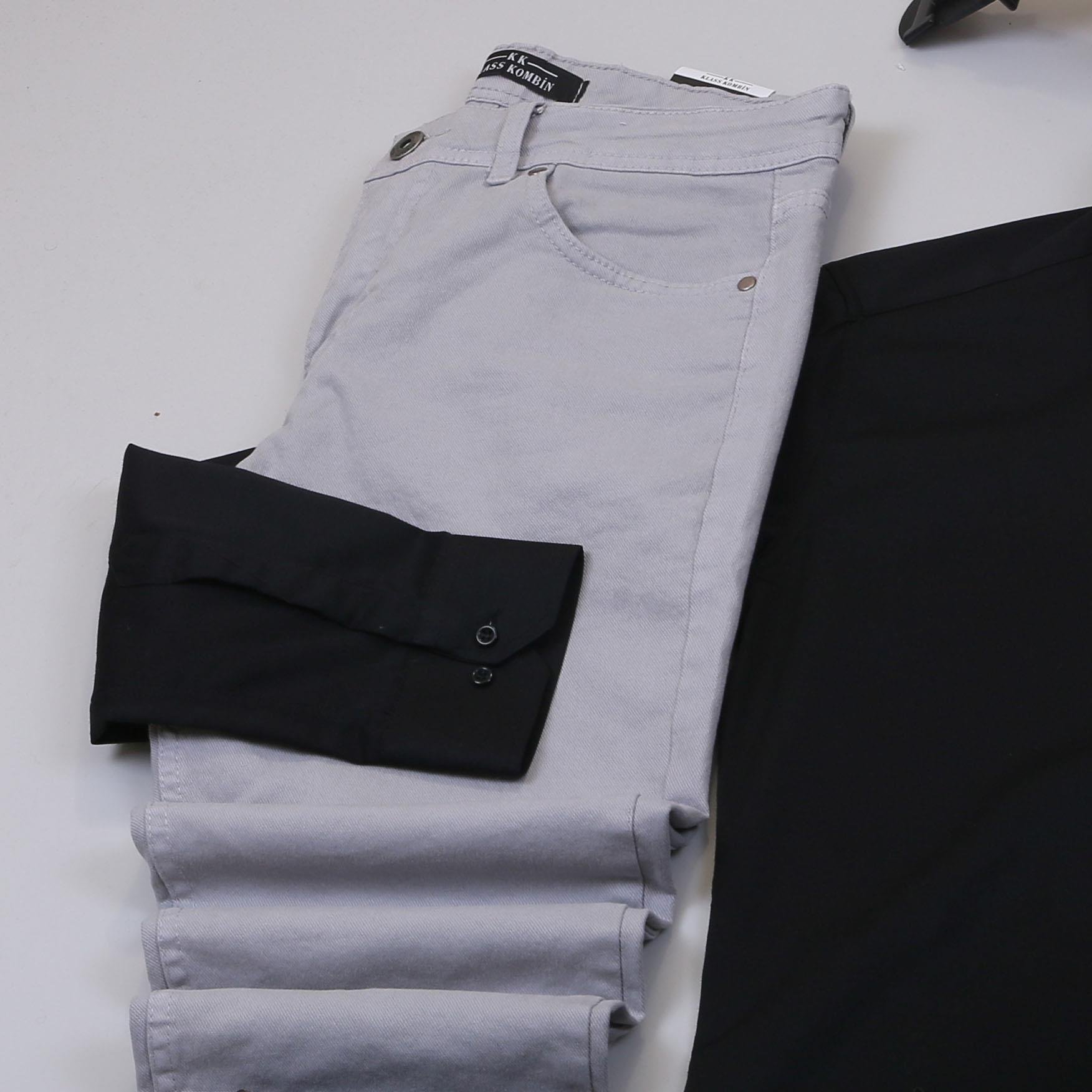 Füme Kaşe Kaban Gömlek Pantolon Ayakkabı Kombin