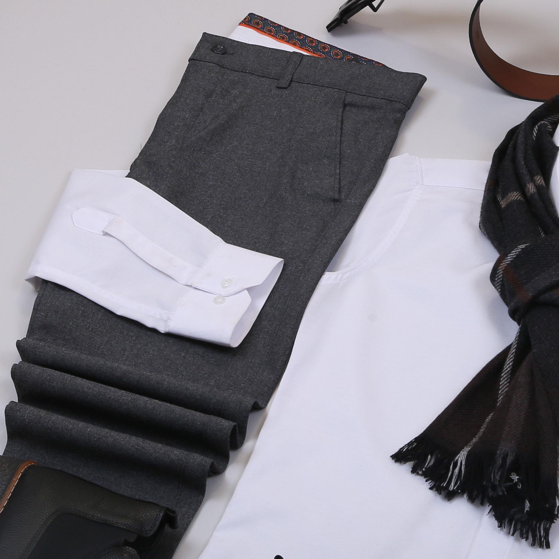 Füme Kaşe Kaban Gömlek Pantolon Bot Kombin