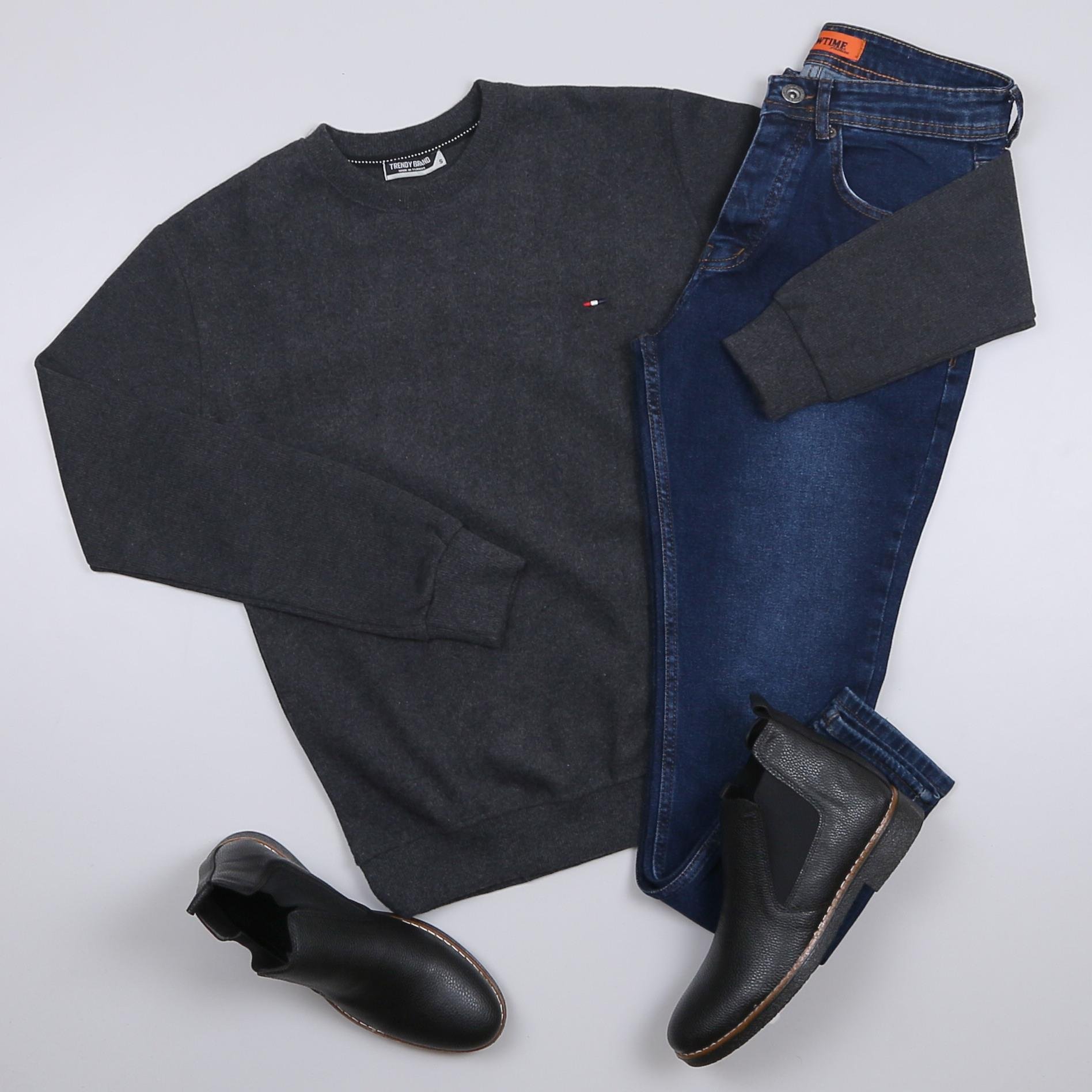 Füme Kazak Kot Pantolon Bot Kombini