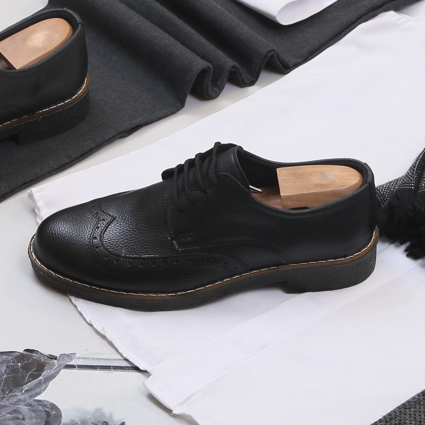 Füme Kırçıllı Kaban Gömlek Pantolon Ayakkabı Kombin