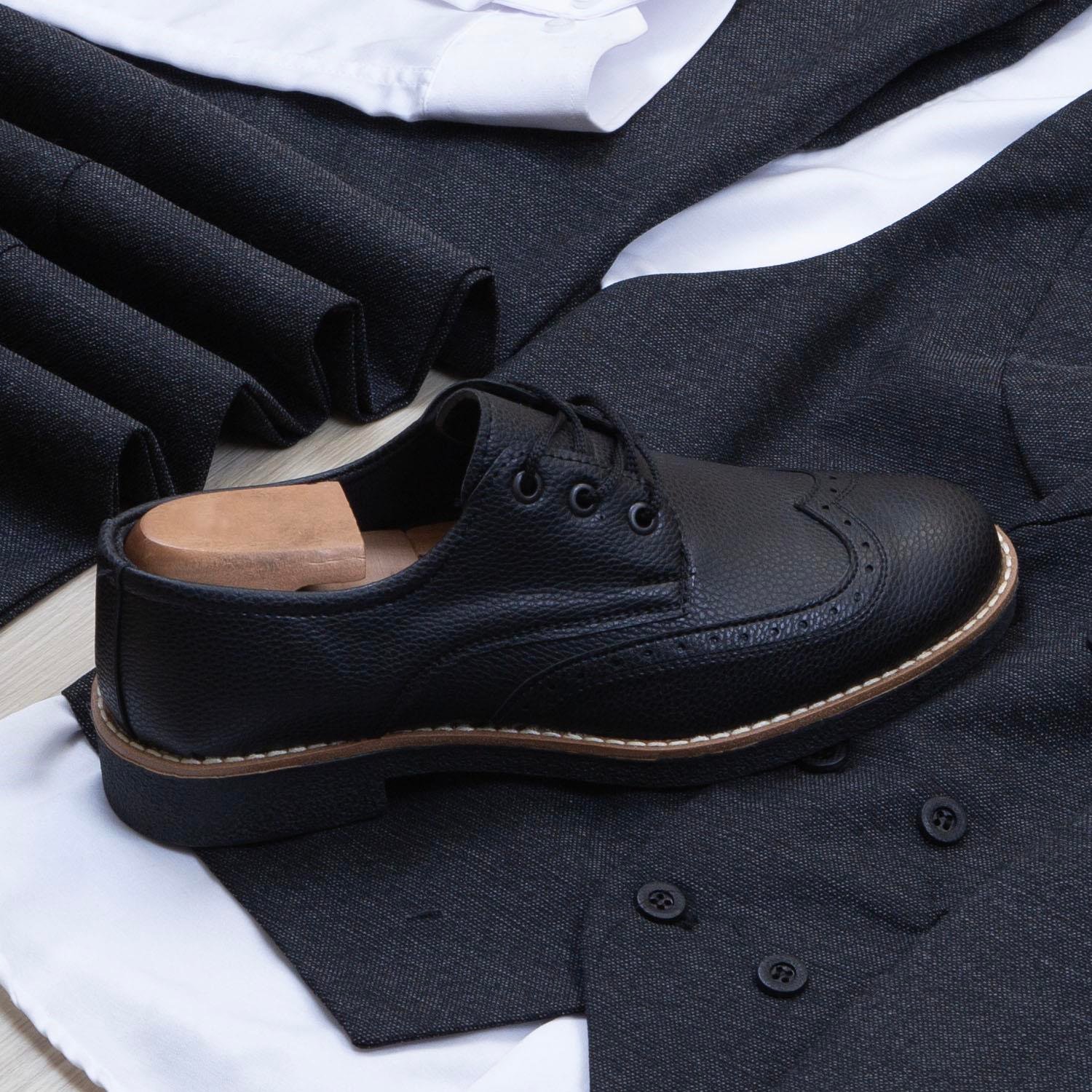 Füme Kırçıllı Takım Elbise Kombini