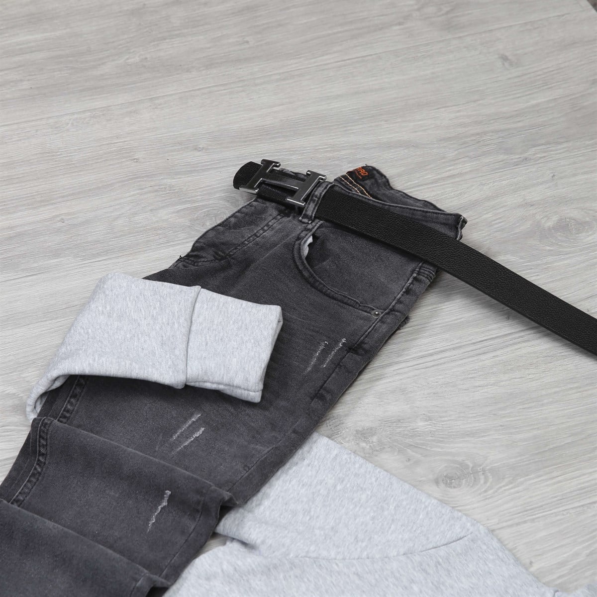 Füme Kot Gri Sweat Bot Kombini