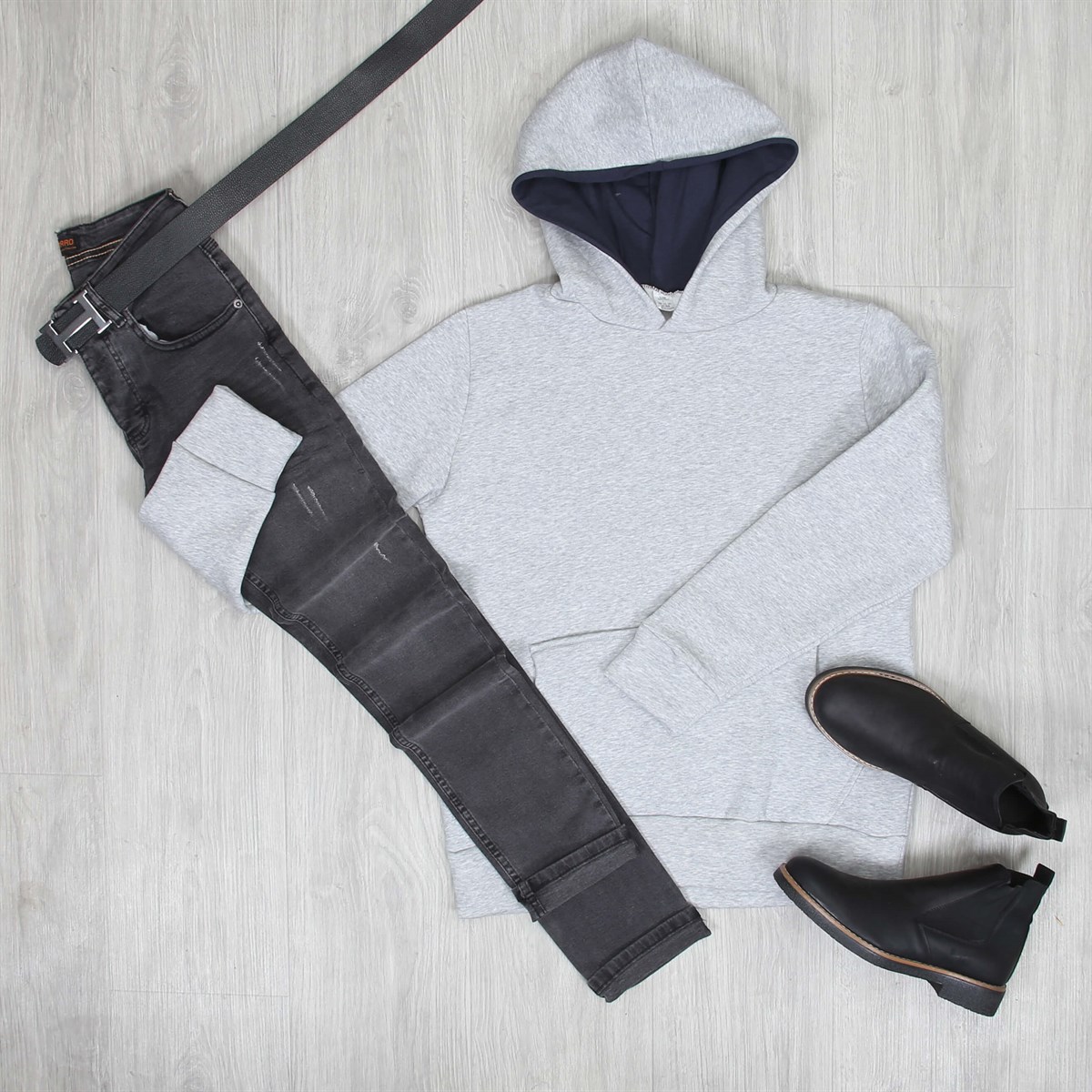 Füme Kot Gri Sweat Bot Kombini