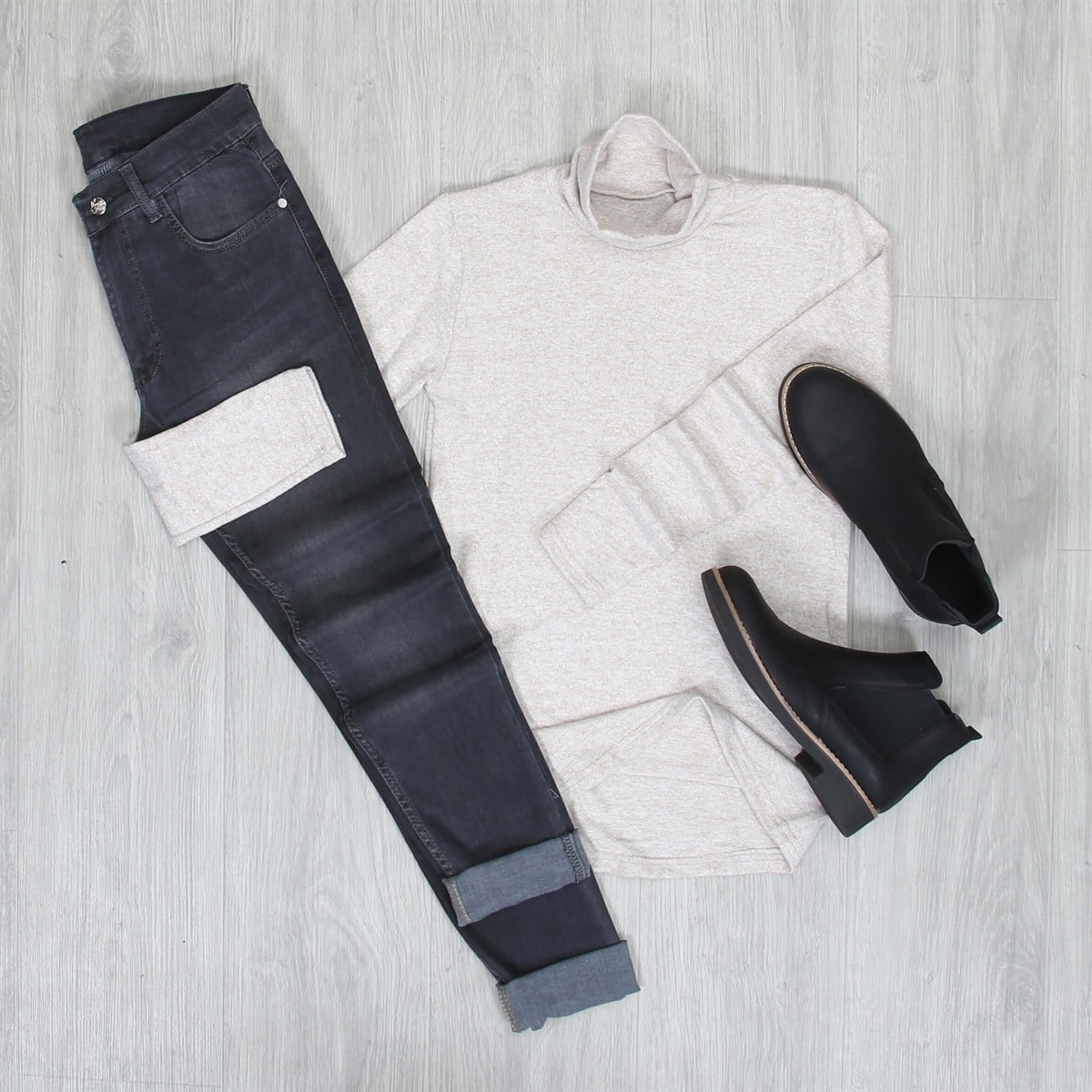 Füme Kot Kazak Bot Kombini