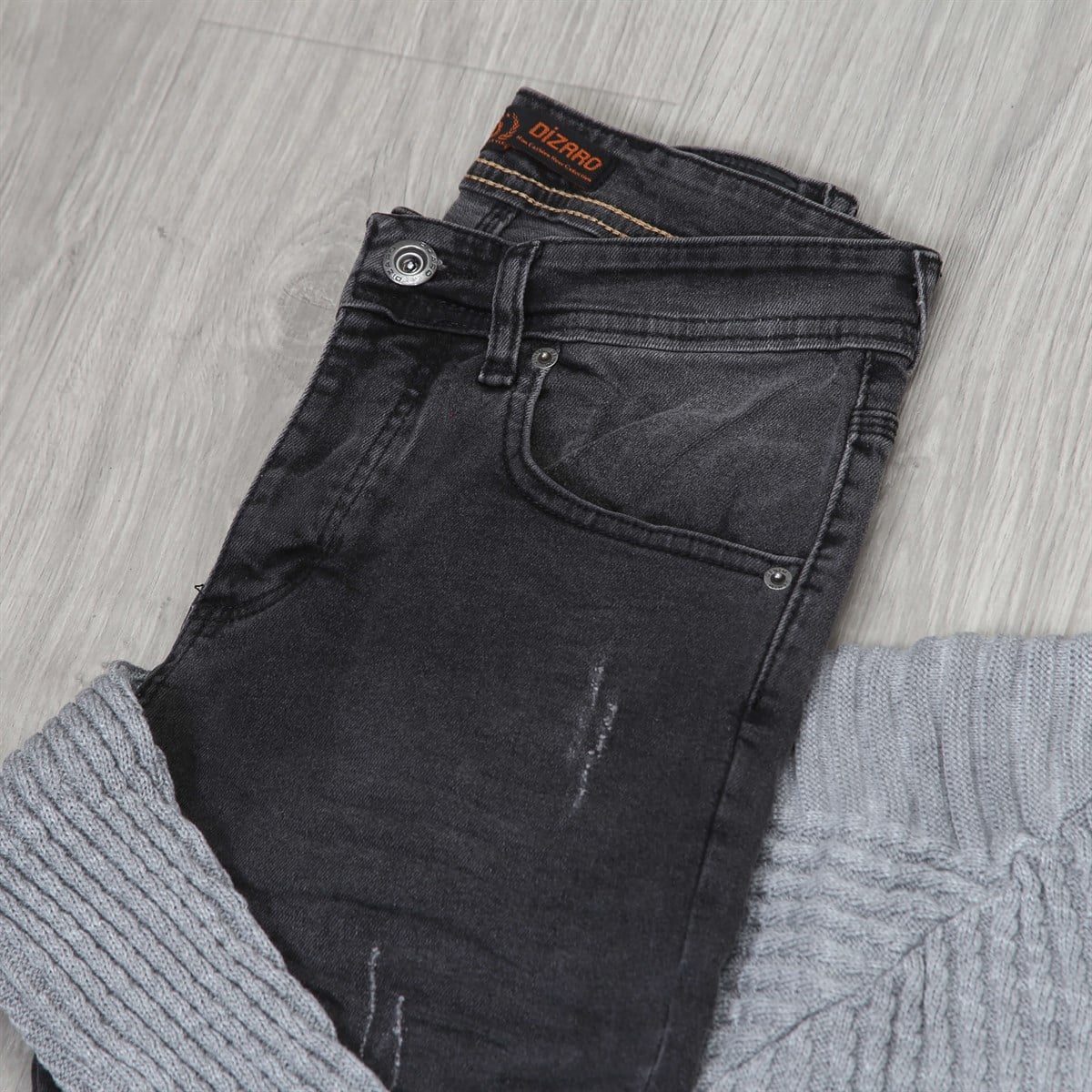 Füme Kot Pantolon Kazak Bot Kombini