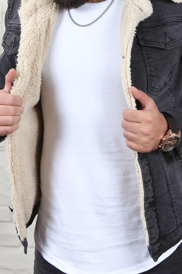 Füme Kürklü Kot Ceket