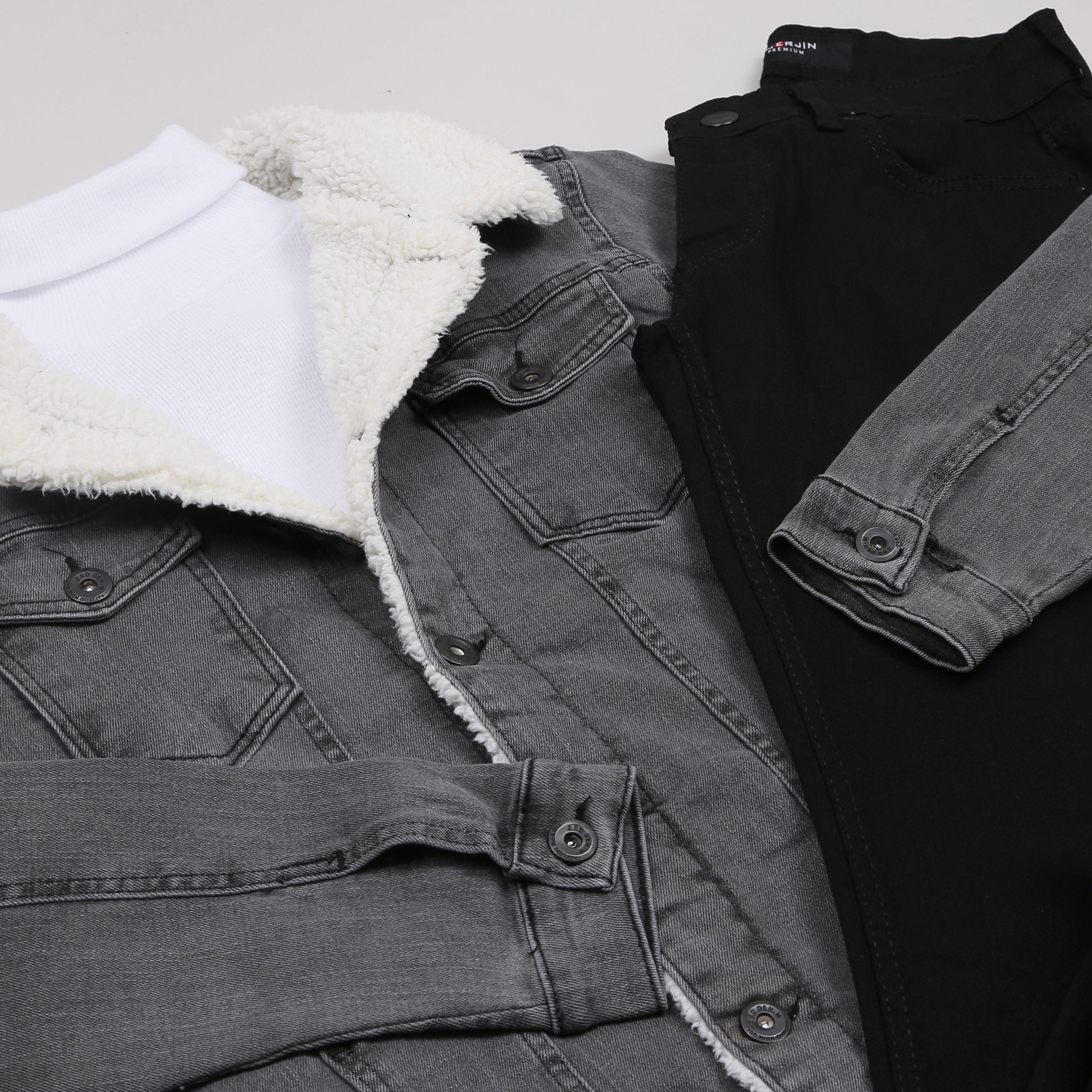 Füme Kürklü Kot Ceket Boğazlı Body Pantolon Bot Kombin