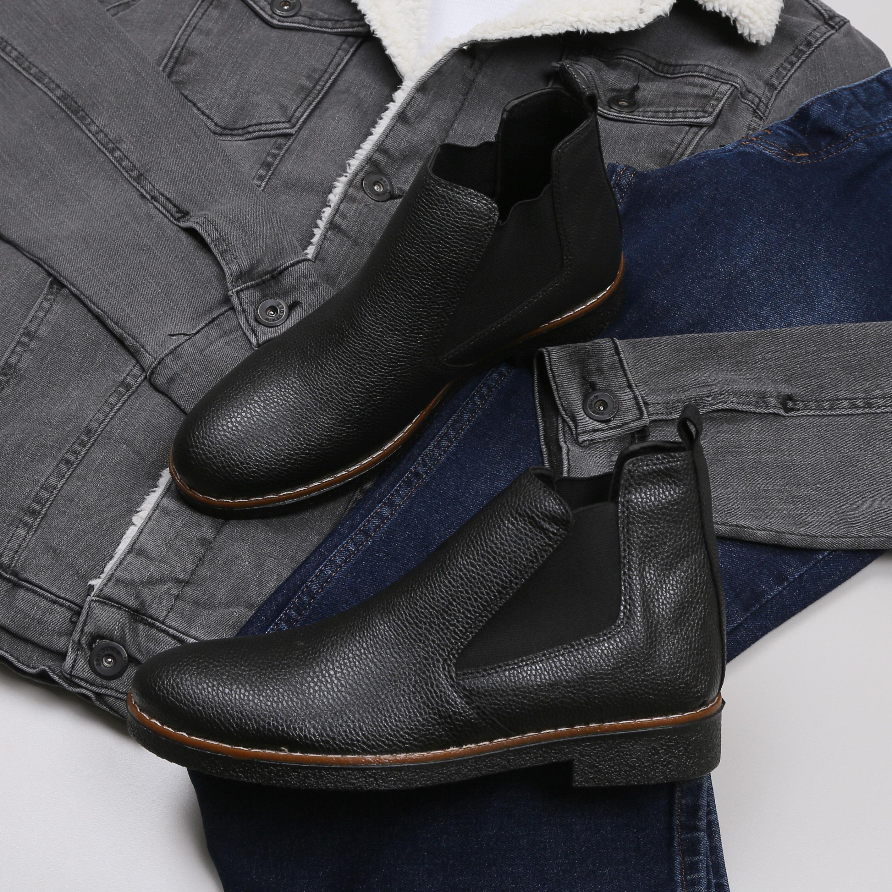 Füme Kürklü Kot Ceket Boğazlı Body Pantolon Bot Kombin