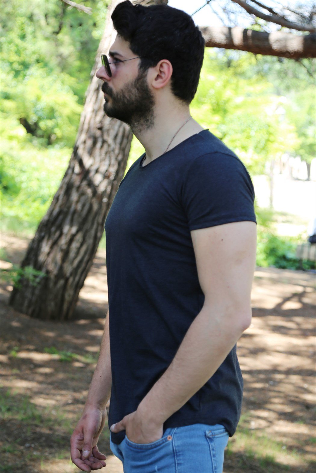 Füme Oval Kesim Basic Tshirt 