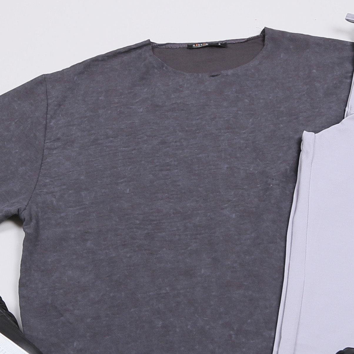 Füme Oversize Tişört Kombini