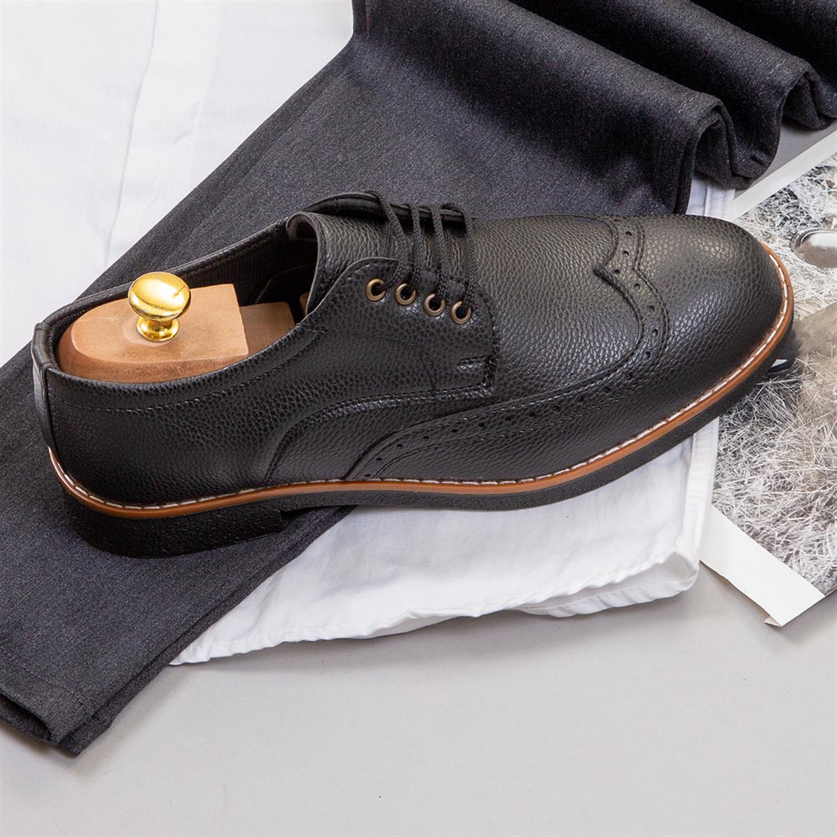 Füme Pantolon Beyaz Gömlek Ayakkabı Kombin