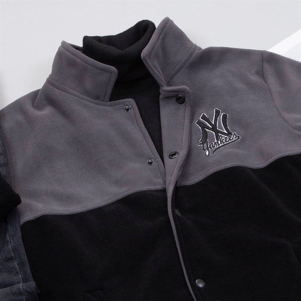 Füme Siyah Polar Kolej Ceket Boğazlı Kazak Pantolon Ayakkabı Kombin