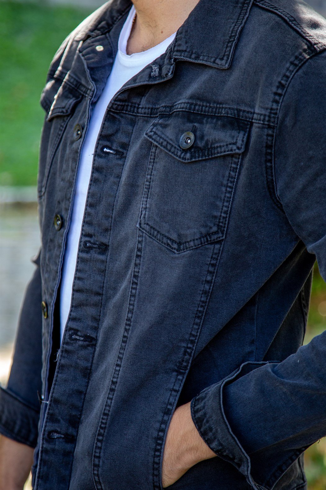 Füme slim fit kot ceket