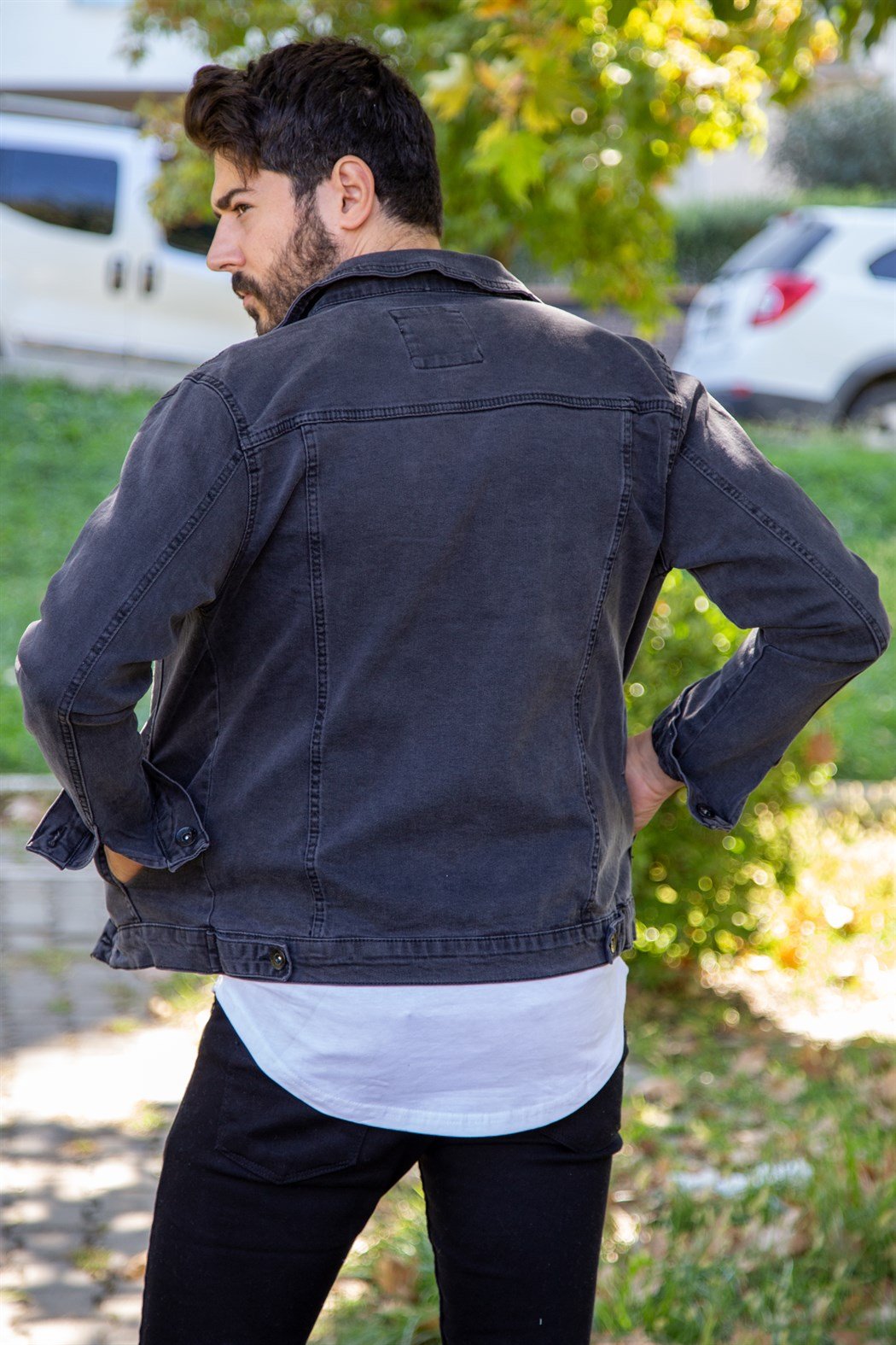 Füme slim fit kot ceket